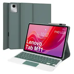 GENERICO - Funda Con Teclado Bluetooth Touchpad para Lenovo M11 K11 - VERDE
