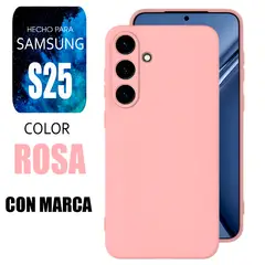 SAMSUNG - Silicone Case Para S25 Rosa Con Marca
