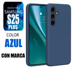 SAMSUNG - Silicone Case Para S25 Plus Azul Con Marca