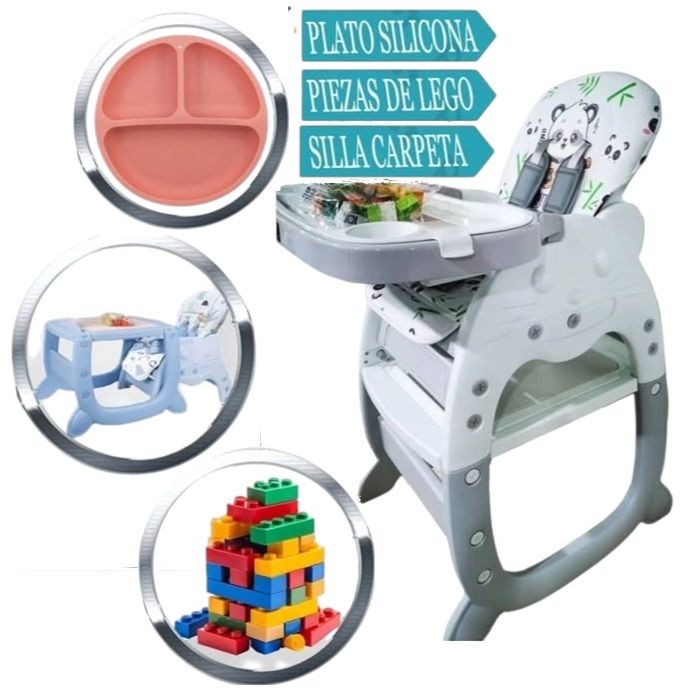Silla convertible en Escritorio Gato 3 en 1 Gris