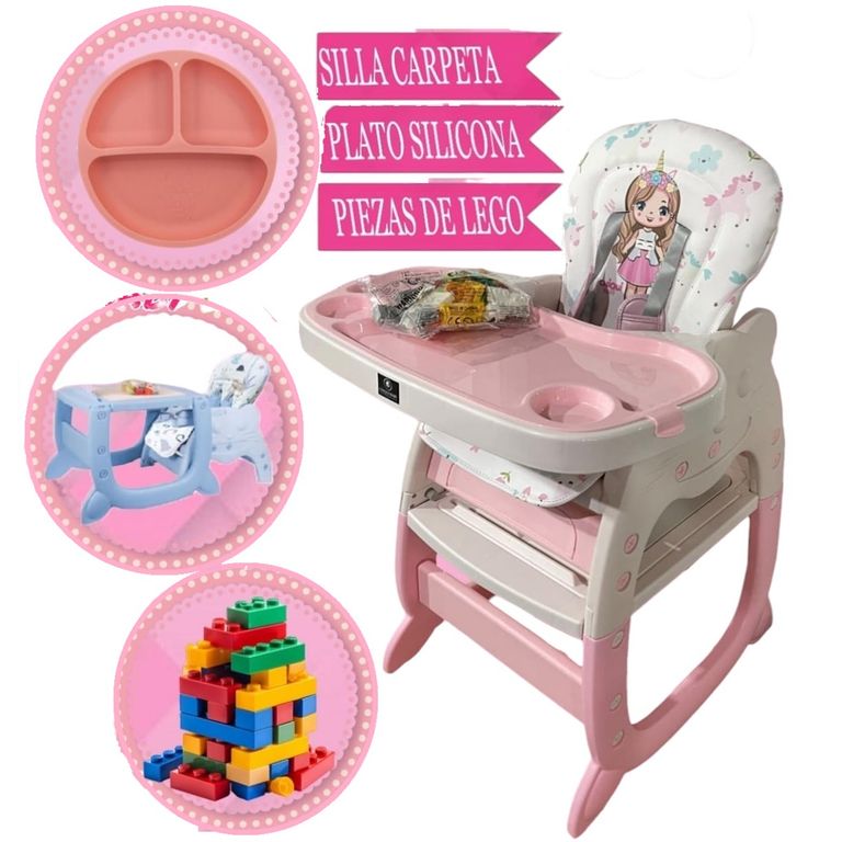 Silla convertible en Escritorio Gato 3 en 1 Rosa