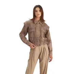 VELEZ - Vélez Casaca Sahara Para Mujer Mangas Removibles Canela