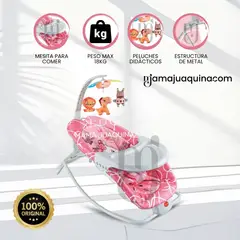 BABY - Silla Mecedora con Bandeja de Comer «OCEAN» Didáctico Pink