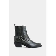 VELEZ - Vélez Botines Texanos Aurora De Cuero Mujer Brush Off Verde