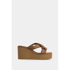 VELEZ - Vélez Sandalias Plataforma Resplandor Cuero Mujer Miel