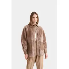 VELEZ - Vélez Abrigo Kalahari De Cuero Ovino Mujer Doble Faz Canela