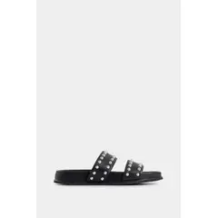 VELEZ - Vélez Sandalias Plana Lisboa De Cuero Mujer Taches Negro