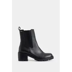 VELEZ - Vélez Botines Maia De Cuero Mujer Silueta Chelsea Negro