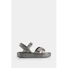 VELEZ - Vélez Sandalias Plataforma Tabit Cuero Mujer Plata