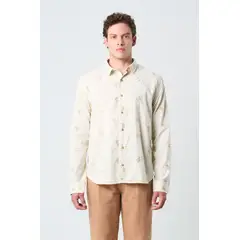 VELEZ - Vélez Camisa Manga Larga Wezen Para Hombre Bordada Arena