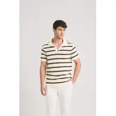 VELEZ - Vélez Polo Aurora Manga Corta Para Hombre Textura Crema