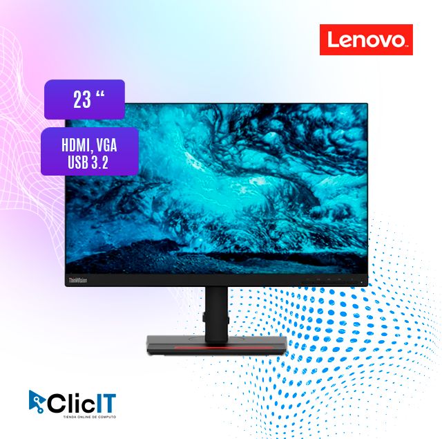 (61F6MAR2LA) MONITOR THINKVISION T23i-20, 23" IPS, DP, HDMI, VGA, USB 3.2