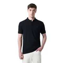 VELEZ - Vélez Polo Para Hombre Semi Fit Detalle Jacquard Negro