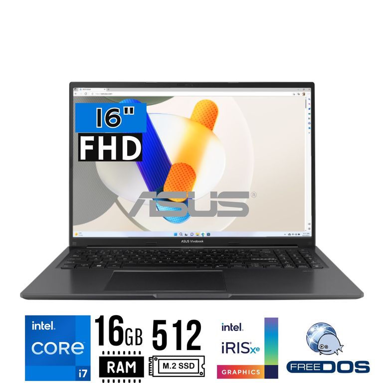 Laptop VIVOBOOK X1605VA-MB1440 Intel Core i7-13620H RAM16GB SSD 512GB 16" WUXGA Win 11