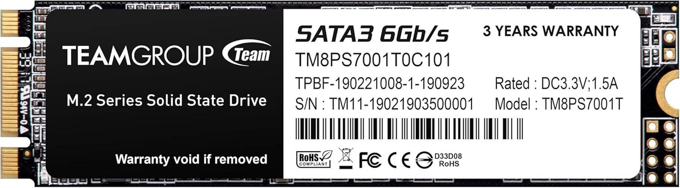 Unidad en estado solido 1TB MS30 M 2 2280 SATA III 6Gbs