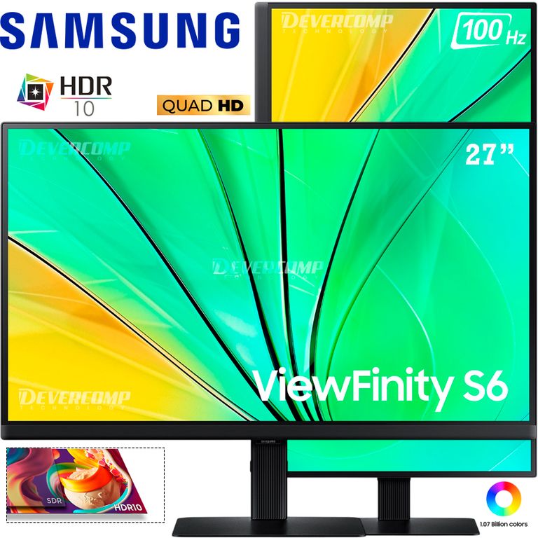 Monitor ViewFinity S6 27” LS27D600EALXPE QHD IPS 100Hz HDR10