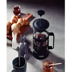 TRAMONTINA - Cafetera Francesa en Vidrio y Polipropileno Negro 1 Lt