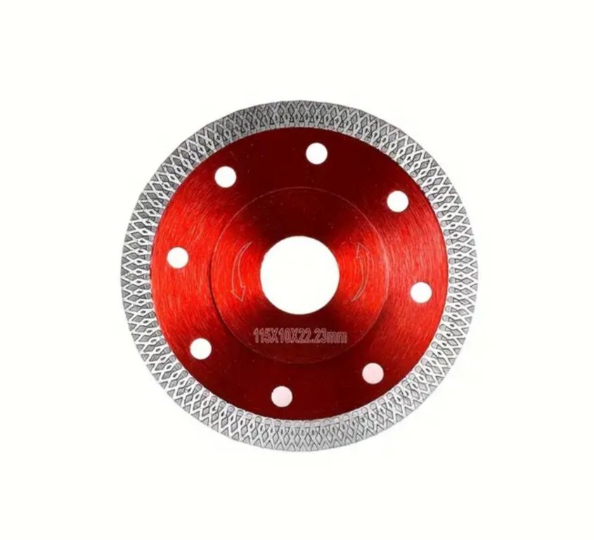 DISCO DIAMANTADO ROJO TRENZADO 4 1/2 PARA PORCELANATO