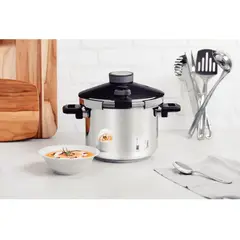 TRAMONTINA - Olla A Presión Presto Con Triple Fondo, 6 L