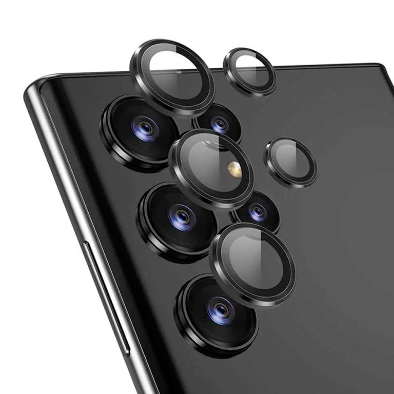 Protector de Lente Glass Individual Compatible con Galaxy S22 Ultra Negro