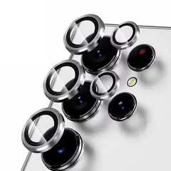 GENERICO - Protector de Lente Glass Individual Compatible con Galaxy S23 Ultra Plateado