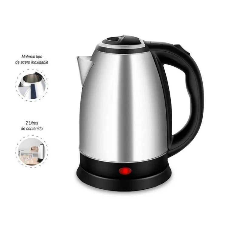Hervidor Eléctrico 2L, Práctico y Rápido, Luz Indicadora