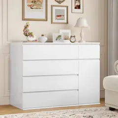 GENERICO - Comoda 5Cj con 1 Puerta Sarah - Vaquita Home