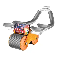 GENERICO - Rodillo abdominal pro retro automático+tapete+cronometro+portacelular