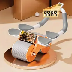 GENERICO - Rodillo abdominal pro retro automático+tapete+cronometro+portacelular