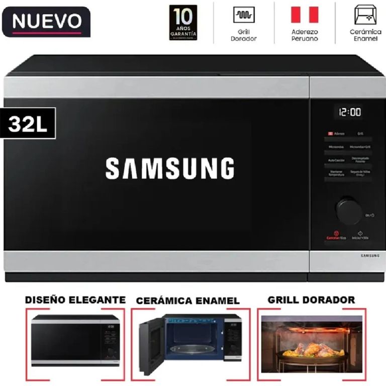 Horno Microondas con Dorador/Grill 32 Lts MG32DG4524ATPE.