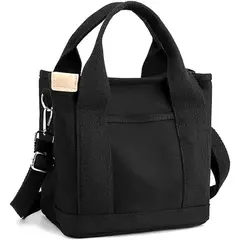 PUREPOWER - Bolso Hombro Diagonal Cruz Lona Engrosada Ocio Diario -Negro