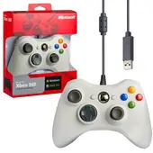 MICROSOFT - Mando para Xbox 360 con cable, alta calidad Blanco