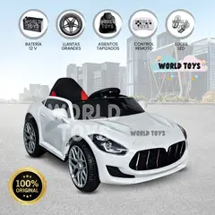 MASERATI - Carro a Batería para Niño «MASERATI GOLD» Licensed White