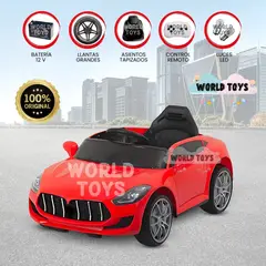 MASERATI - Carro a Batería para Niño «MASERATI GOLD» Licensed Red