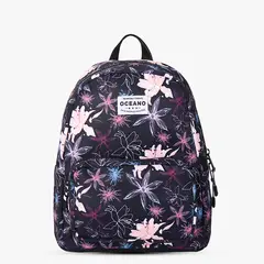 OCEANO - Mochila Lanis Azul Flor Rosa