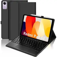 GENERICO - Funda Con Teclado Bluetooth Touchpad para Redmi PAD SE 11" - NEGRO