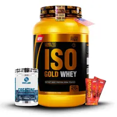 LEVEL PRO - Iso Gold Whey de 1kg Vainilla+Creatina Yava Labs 300Gr+2 Diabolus