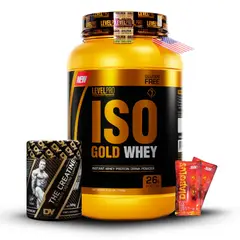 LEVEL PRO - Iso Gold Whey de 1kg Cookies+Creatina Dorian Yates 300Gr+2 Diabolus