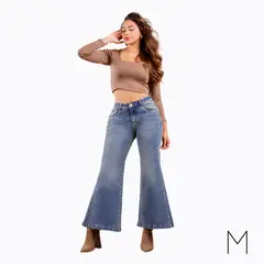 MUZANO JEANS - FULL PALAZZO ANDREA COLOR AZUL CLARO
