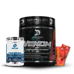 GENERICO - Venom 40 Serv Fruit Punch+Creatina Yava Labs 300Gr+2 Diabolus