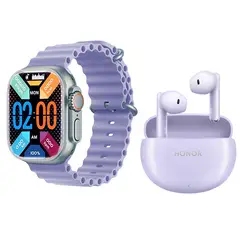 HONOR - Audífonos X8 Tws-Morado y Reloj Inteligente Toumi S8-P