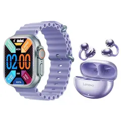 LENOVO - Audifonos TA140-Morado y Reloj Inteligente Toumi S8-P