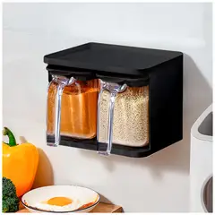 KELLER - Set de 2 Condimenteros Negro F48