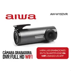 AIWA - Camara para Auto Grabadora Dvr Full Hd Wifi 32gb AW-W15DVR