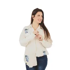 DISNEY - BLUSA OVERSIZE LILO Y STITCH MUJER MARFIL