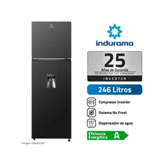 INDURAMA - Refrigerador No Frost 246 L Con Dispensador RI-389DNI Negro
