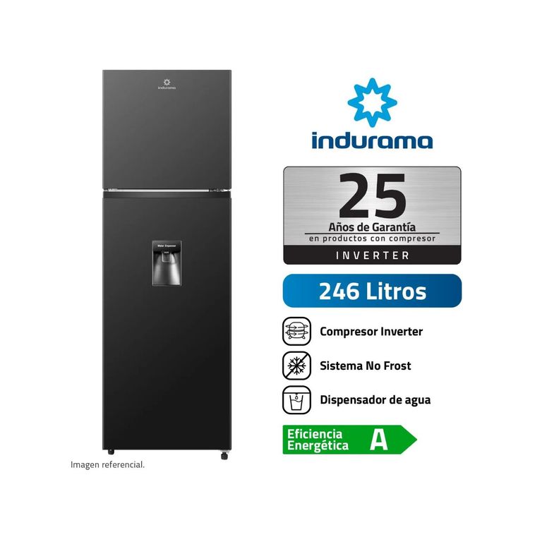 Refrigerador No Frost 246 L Con Dispensador RI-389DNI Negro