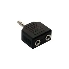 GENERICO - Divisor de señal Y Plug Jack a Plug Jack 3.5 mm Stereo para audifonos