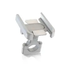 PENTHA - Holder Soporte para Moto Bicicleta Manillar Fuerte de Aluminio Plateado