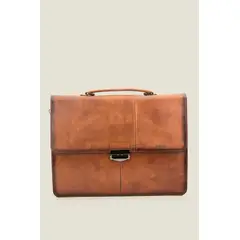 VELEZ - Vélez Maletín Portátil Aperto De Cuero Para Hombre Miel